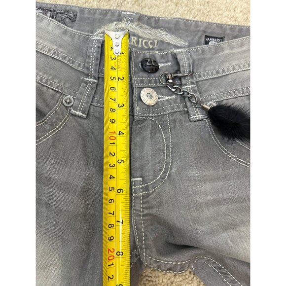 Rare Z. Cavaricci Jeans Y2K 90's Grunge Low Rise Faded Gray Jeans Feather 26 - Picture 9 of 11